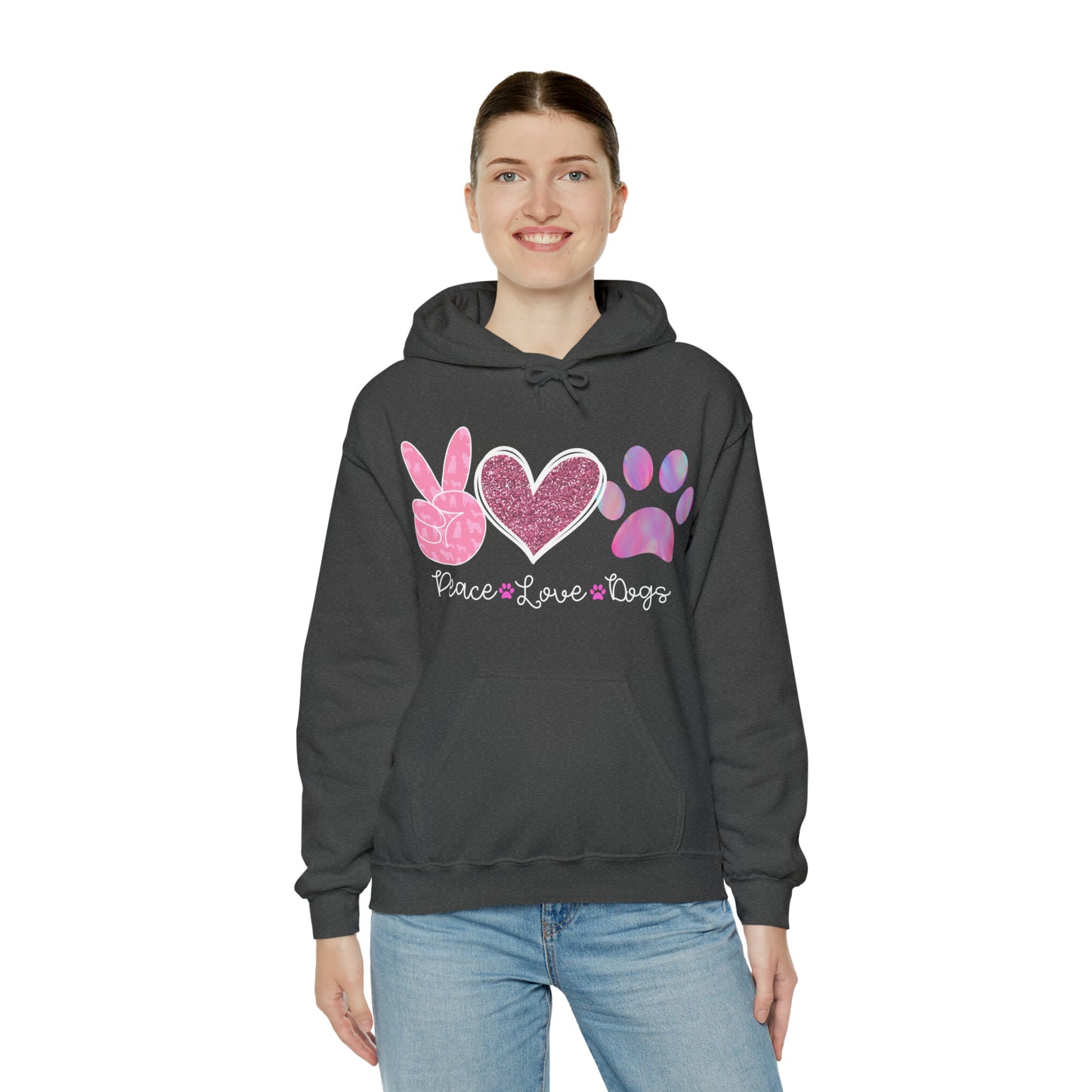 Hoodie - Peace, Love, Dogs