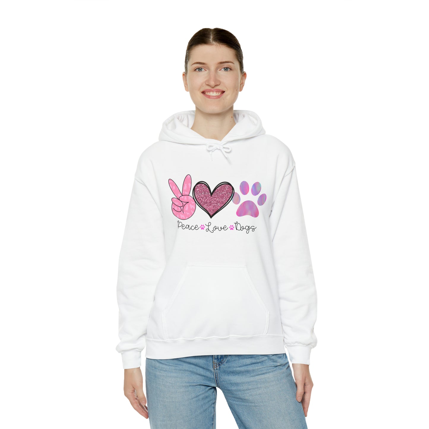 Hoodie - Peace, Love, Dogs