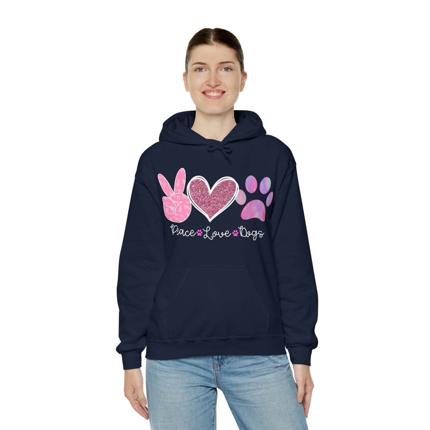 Hoodie - Peace, Love, Dogs