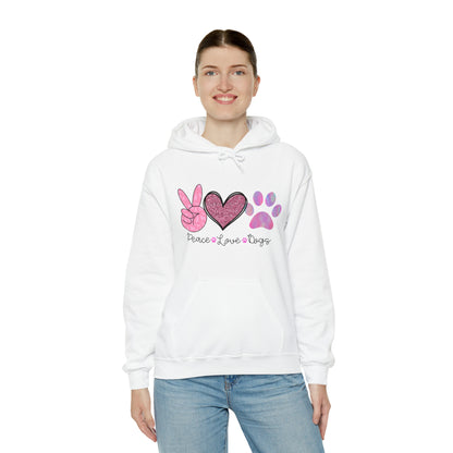 Hoodie - Peace, Love, Dogs