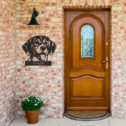 Beagle Metal Sign