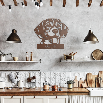 Beagle Metal Sign