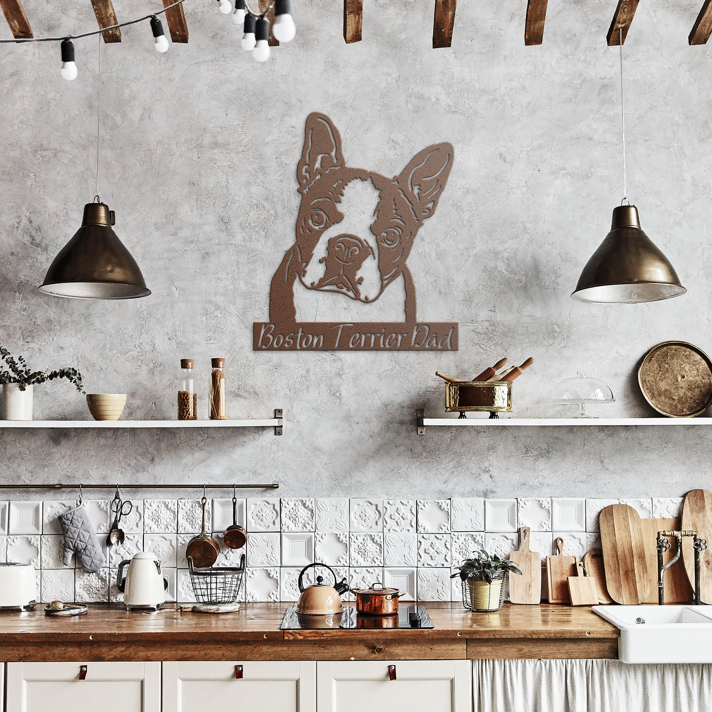 Boston Terrier Metal Sign