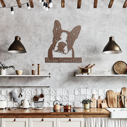 Boston Terrier Metal Sign