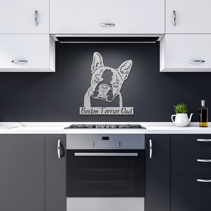 Boston Terrier Metal Sign