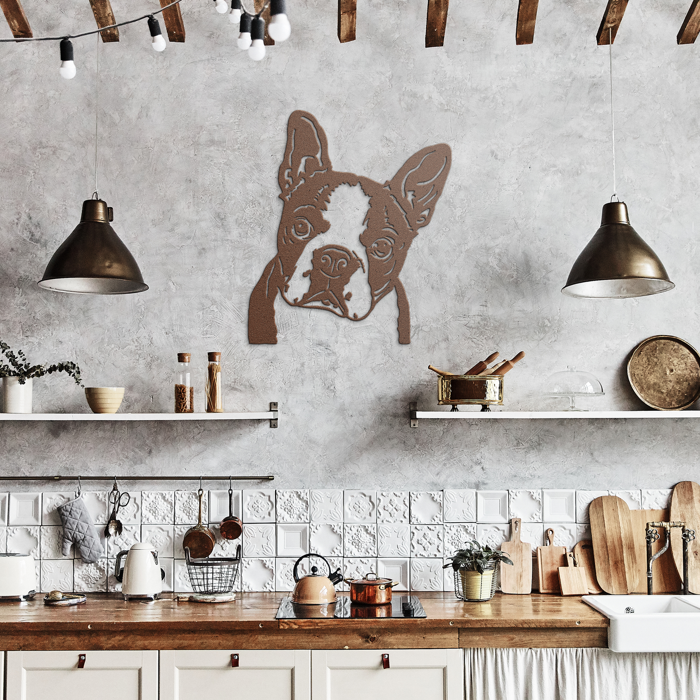 Boston Terrier Metal Sign