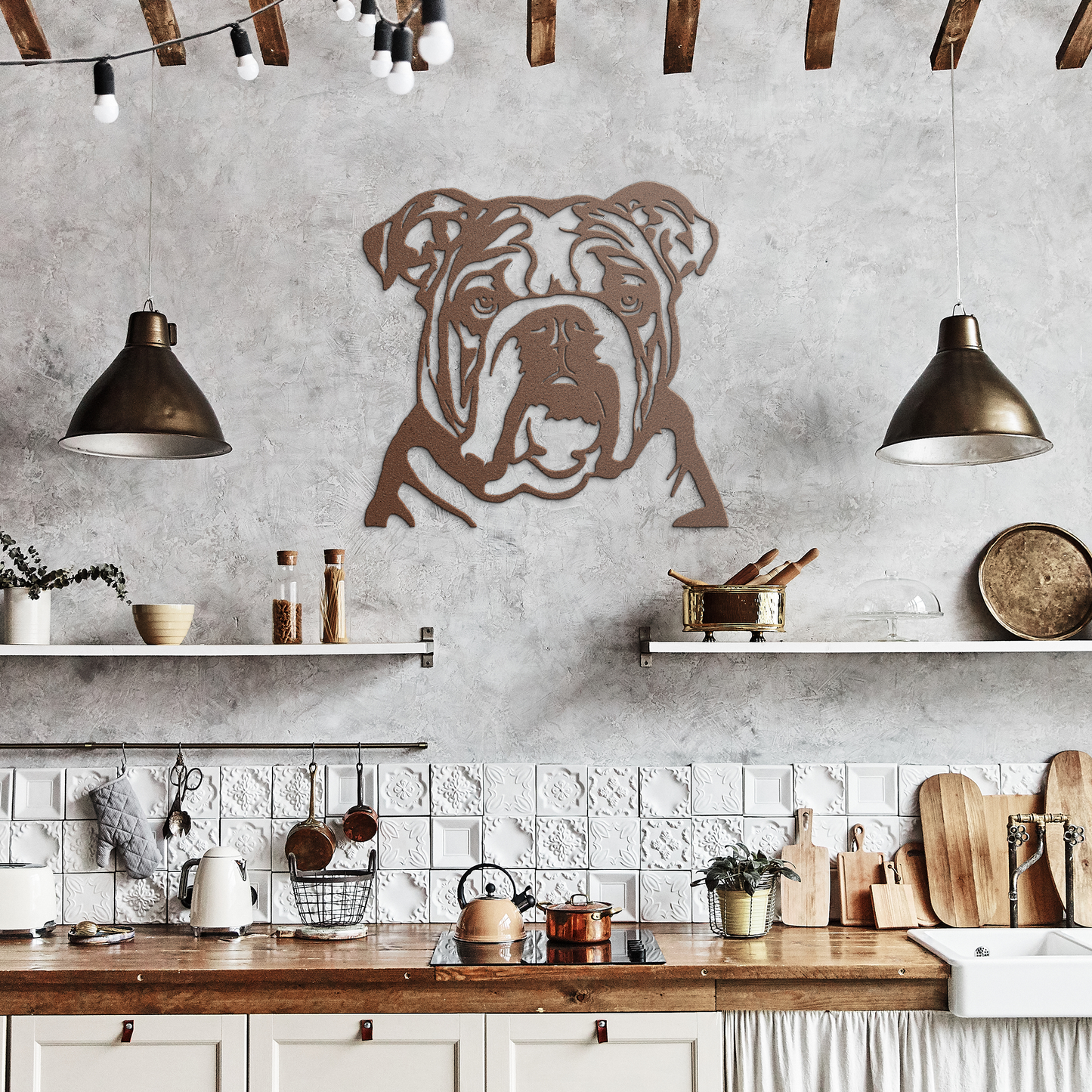 Bulldog Metal Sign