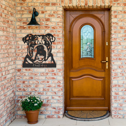 Bulldog Metal Sign
