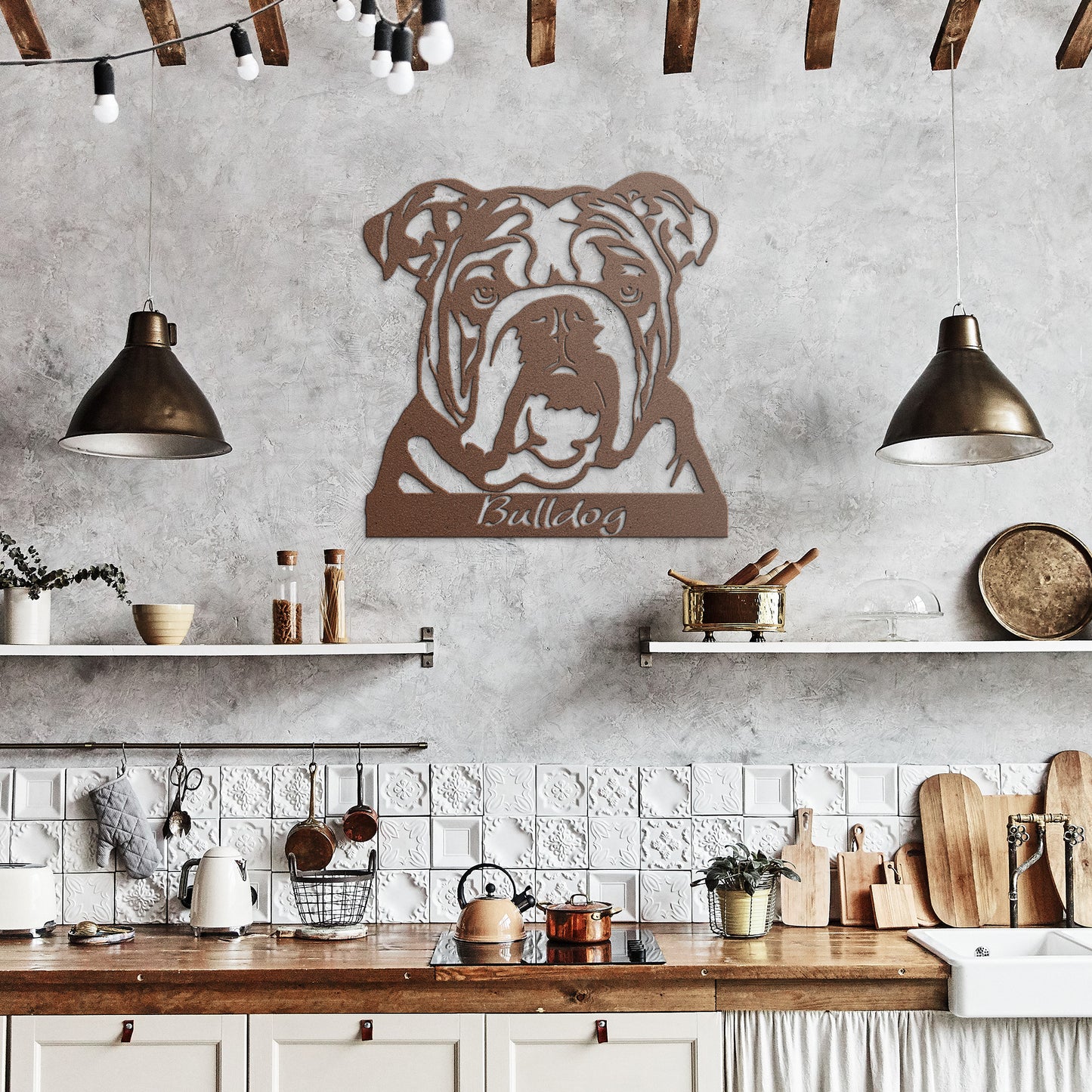 Bulldog Metal Sign