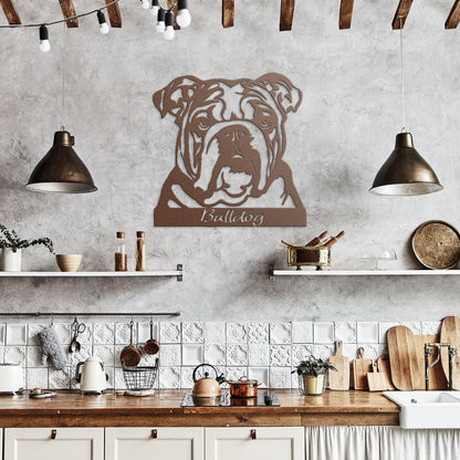 Bulldog Metal Sign