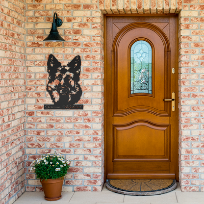 German Shepherd Metal Sign