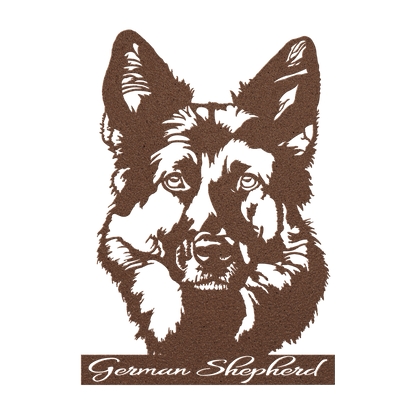 German Shepherd Metal Sign