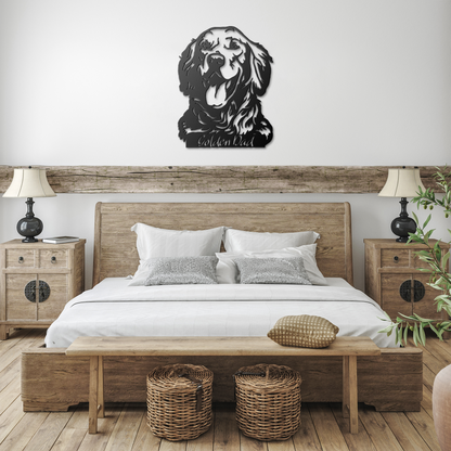 Golden Retriever Metal Sign