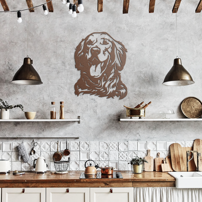 Golden Retriever Metal Sign