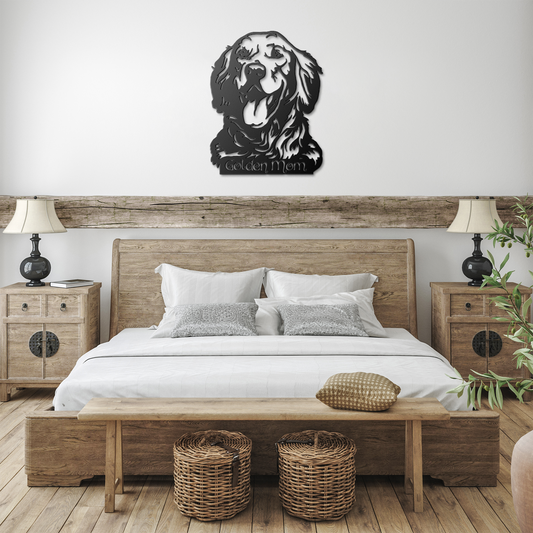 Golden Retriever Metal Sign