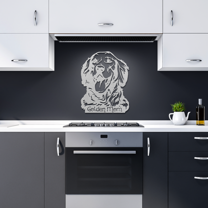 Golden Retriever Metal Sign