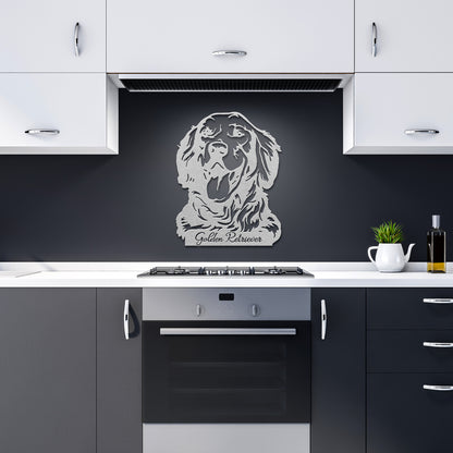 Golden Retriever Metal Sign